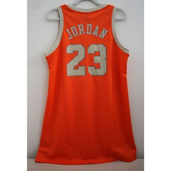 Nike Air Jordan HJ6368-820 Women's Sz S Orange Heritage Jumpman Jersey Dress - Picture 3 of 14